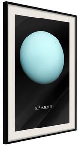 Inramad Poster / Tavla - The Solar System: Uranus - 20x30 Svart ram