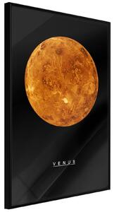 Inramad Poster / Tavla - The Solar System: Venus - 30x45 Guldram med passepartout