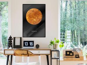 Inramad Poster / Tavla - The Solar System: Venus - 30x45 Guldram med passepartout