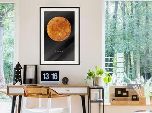Inramad Poster / Tavla - The Solar System: Venus - 20x30 Guldram med passepartout
