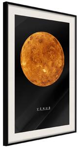 Inramad Poster / Tavla - The Solar System: Venus - 20x30 Guldram med passepartout