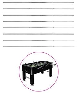 Stänger för fotbollsbord 8 st 15,9 mm - Silver