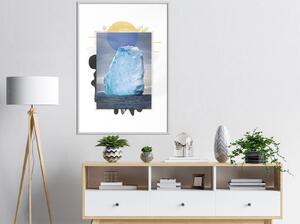 Inramad Poster / Tavla - Tip of the Iceberg - 30x45 Guldram med passepartout
