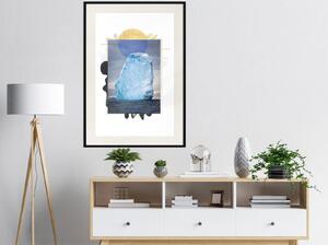 Inramad Poster / Tavla - Tip of the Iceberg - 20x30 Guldram