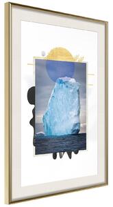 Inramad Poster / Tavla - Tip of the Iceberg - 20x30 Svart ram med passepartout