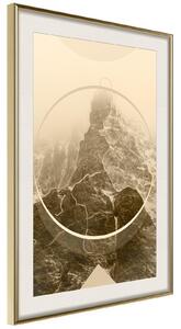 Inramad Poster / Tavla - Unconquered Peak - 20x30 Svart ram