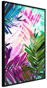 Inramad Poster / Tavla - Vibrant Jungle - 30x45 Guldram