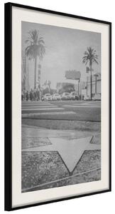 Inramad Poster / Tavla - Walk of Fame - 30x45 Svart ram med passepartout
