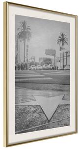 Inramad Poster / Tavla - Walk of Fame - 20x30 Svart ram med passepartout