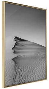 Inramad Poster / Tavla - Wave of Sand - 20x30 Guldram