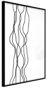 Inramad Poster / Tavla - Wavy Lines - 20x30 Svart ram