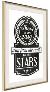 Inramad Poster / Tavla - Way to the Stars - 40x60 Svart ram med passepartout