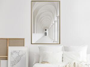 Inramad Poster / Tavla - White Colonnade - 40x60 Svart ram