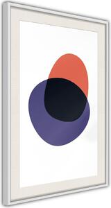 Inramad Poster / Tavla - White, Orange, Violet and Black - 20x30 Vit ram med passepartout