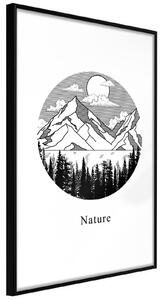 Inramad Poster / Tavla - Wonders of Nature - 30x45 Svart ram med passepartout