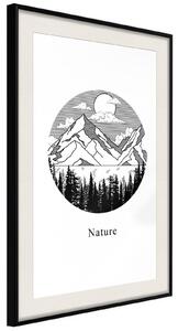 Inramad Poster / Tavla - Wonders of Nature - 30x45 Svart ram med passepartout