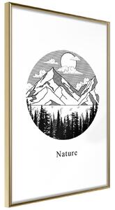 Inramad Poster / Tavla - Wonders of Nature - 30x45 Guldram