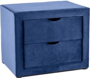Eton 2 sängbord - Blå sammet - Sängbord