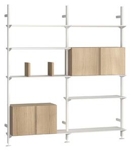 Pira - Pira G2 W-A 212_205 White/White Oak - Hyllor & Hyllsystem - Vit - Metall/Papper/Trä