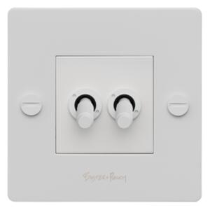 Buster + Punch - EU 1G Double Toggle Switch With B+P Logo White - Massimo Minale - Vit