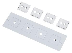 Buster + Punch - 4G Wall Plate Horizontal With Infills White - Massimo Minale - Vit