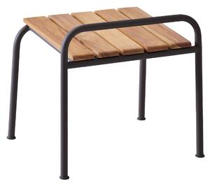 Huseby - Kallio outdoor footrest antracit - Utomhuspallar och puffar - Sami Kallio - Svart - Metall/Trä