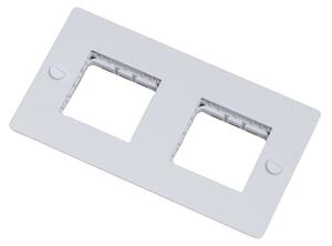 Buster + Punch - 2G Wall Plate Horizontal No Infills White - Massimo Minale - Vit