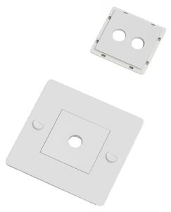 Buster + Punch - 1G Wall Plate Horizontal With Infills White - Massimo Minale - Vit