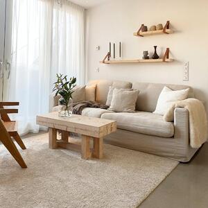 Fin Soffa | Dun | 3-sits | Beige | Linne | Lös klädsel | Valen | SWEEF