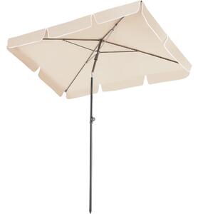 Tectake 403136 parasoll vanessa 200x125cm höjdjusterbar och lutbar - beige