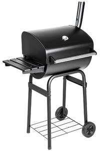 Tectake 401172 bbq träkolsgrill av pulverlackerad metall - svart