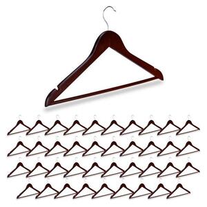 Klädhängare i trä, 40-pack