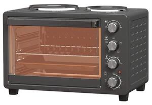 Miniugn 28 L 2600W Miniugn 100-230? 60 min. timer, med 2 värmeplåtar, bakplåt och grillgaller. Pizzaugn med smulbricka, plåthand