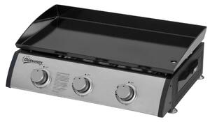 Gasgrill 10000BTU/2,5 KW gasolgrill inklusive 3 brännare i rostfritt stål tryckreducerare, gasslang, BBQ trädgårdsgrill för balk