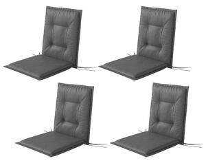 Set med 4 sittdynor 108 x 50 x 5 cm stolsdynor med knytband, sittdyna utomhus inomhus, sittdyna, bänkdyna för trädgårdsmöbler, s