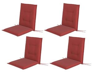 Set med 4 sittdynor 108 x 50 x 5 cm stolsdynor med knytband, sittdyna utomhus inomhus, sittdyna, bänkdyna för trädgårdsmöbler, s