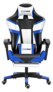 Herzberg HG-8082: Trefärgad spel- och kontorsstol med T-formad Accent Blue