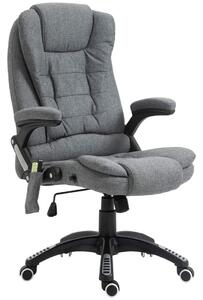 Ergonomisk Massagestol Grå, Justerbar Kontorsstol