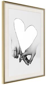 Inramad Poster / Tavla - Couple In Love - 30x45 Svart ram