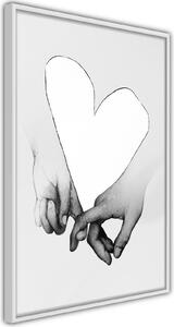 Inramad Poster / Tavla - Couple In Love - 20x30 Svart ram med passepartout