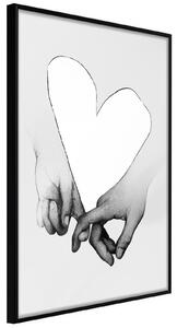 Inramad Poster / Tavla - Couple In Love - 20x30 Svart ram med passepartout