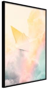 Inramad Poster / Tavla - Paper Boat - 20x30 Guldram