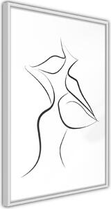 Inramad Poster / Tavla - Passionate Closeness - 40x60 Guldram