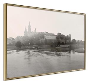 Inramad Poster / Tavla - Postcard from Cracow: Wawel I - 90x60 Guldram