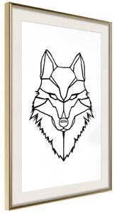Inramad Poster / Tavla - Wolf Look - 30x45 Guldram