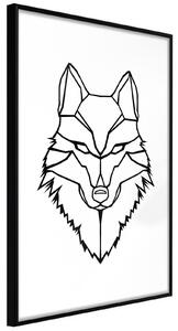 Inramad Poster / Tavla - Wolf Look - 20x30 Vit ram med passepartout