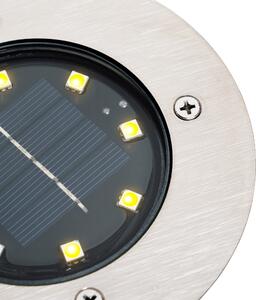 Modern markstrålkastare stål inkl LED IP65 Solar - Terry