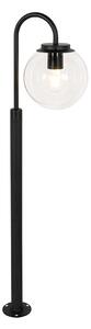 Modern lykta svart med klarglas 100 cm IP44 - Sfera
