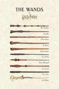 Konsttryck Harry Potter™ - The Wands, (26.7 x 40 cm)