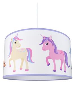 Barn Hängande Ljuskrona med snöre PONY/UNICORN 1xE27/60W/230V